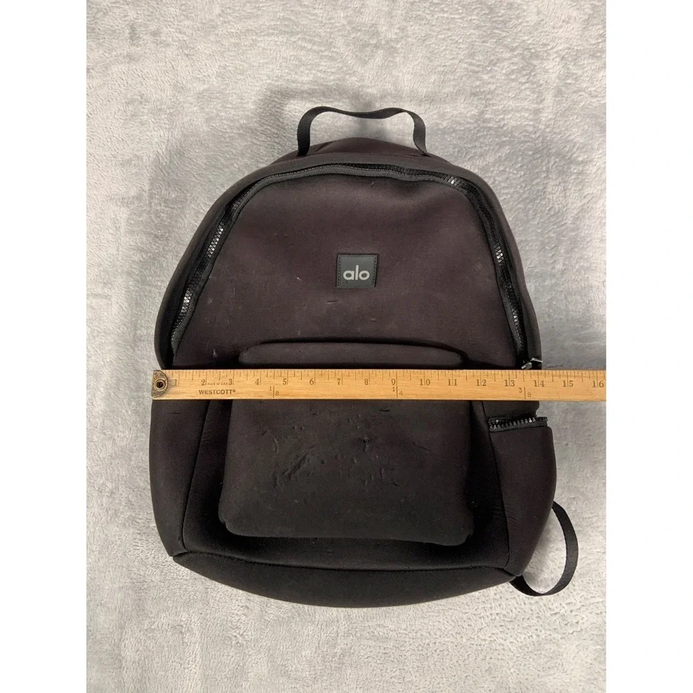 Alo Yoga Avenue Neoprene Backpack Black Athleisure Gym Bag For Parts Repair